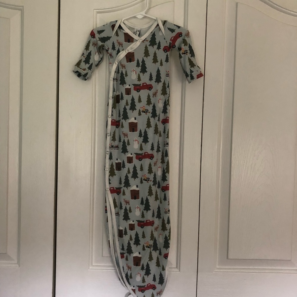 Newborn Knotted Gown - Copper Pearl